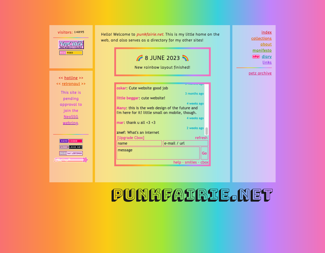 Screenshot of punkfairie.net